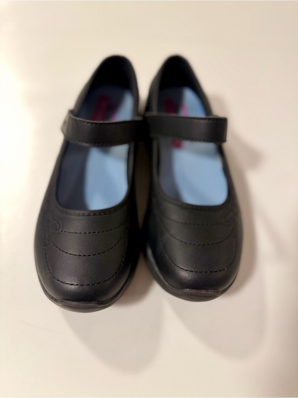 Skechers Black Mary Jane School Shoes with Light Blue Insole- SZ 1 NWOT